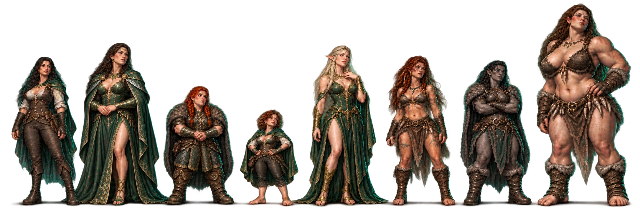 Catálogo visual de las razas disponibles